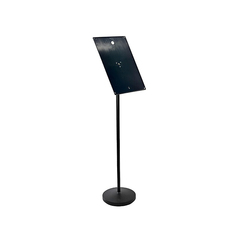 Azar Sign Holder, 11" x 17", Freestanding, Black Plastic (300357-BLK) image 1