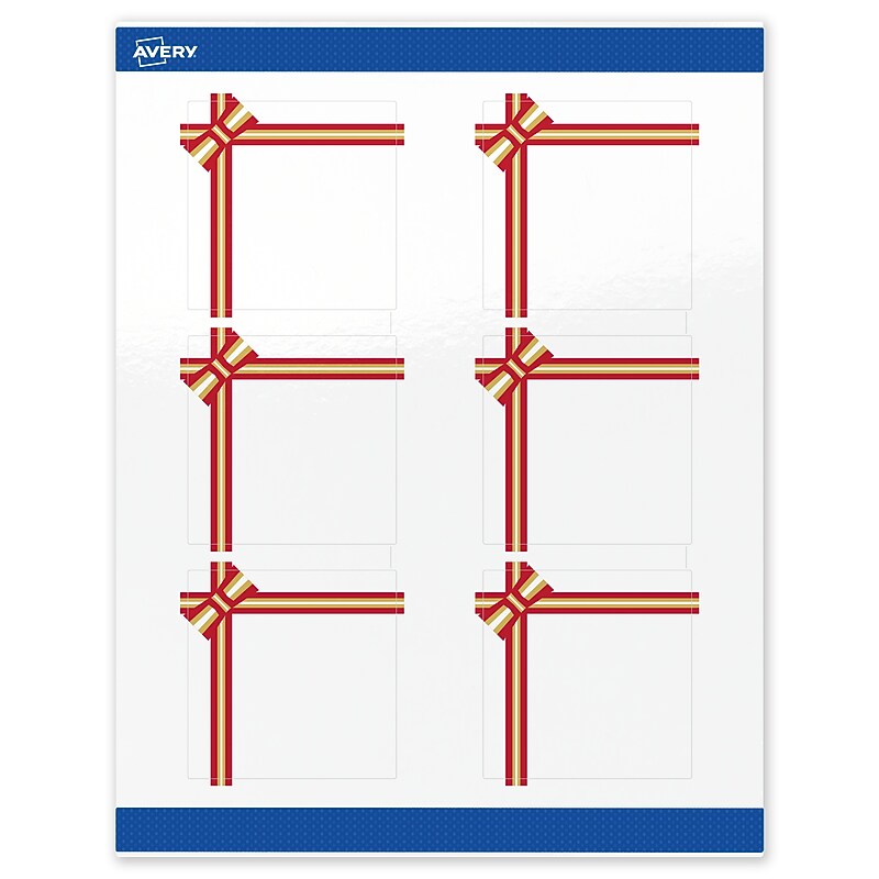 Avery Square Multipurpose Labels, 3" x 3", White, 60/Pack (19479370590) image 1