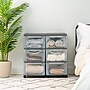 Iris 3-Drawer Storage Cart, Plastic, Elephant Gray, 2/Pack (500415)~#|#~8D36D8EC-516D-44FD-8AAC31BACF12E61F_sc7
