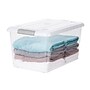 Iris Store & Slide 61 Quart Storage Bin with Lid, Plastic, Clear, 6/Carton (270017)~#|#~8D37F5E6-D548-4DEA-8F31979373D144E4_sc7