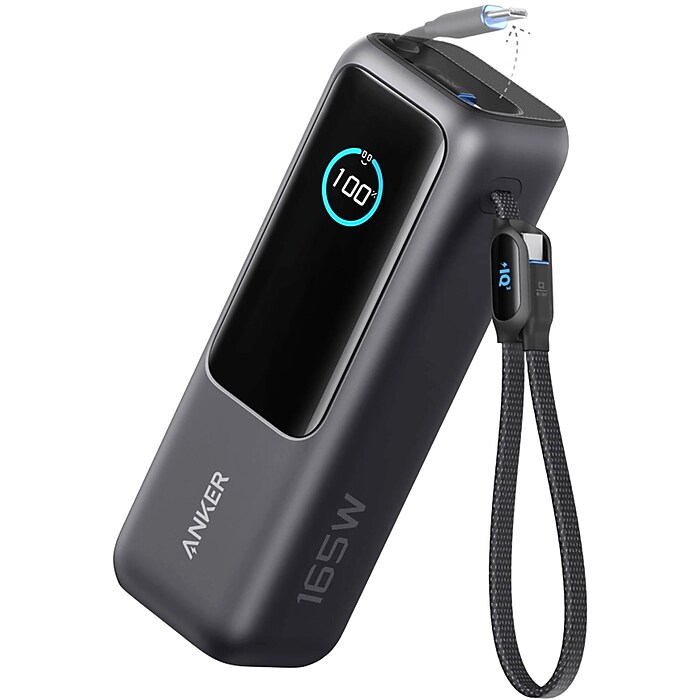 Anker USB-A/USB-C Power Bank, 165W, Space Black (A1695H11) | Staples