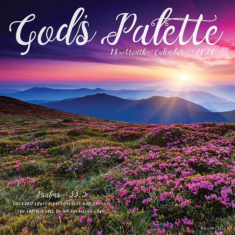 2026 Willow Creek God's Palette 12" x 12" Monthly Wall Calendar (51283X) image 1