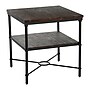 Storied Home Saratoga Rustic Solid Wood and Metal End Table, Barn Door Grey (EC1093)~#|#~8D452928-662F-4E56-80566668F0D8C2ED_sc7