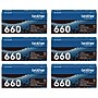 Brother TN660 Black High Yield Toner Cartridge, 6/Pack~#|#~8D49966C-6563-49FF-8D2A92EB9AA1AB24_sc7