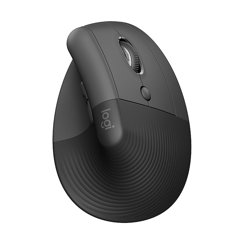 Logitech Lift Vertical Wireless Ergonomic Optical Mouse, Graphite (910-006466) image 1