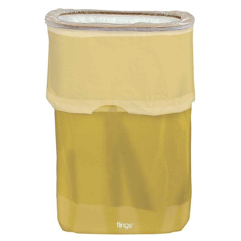 Party City Plastic Indoor/Outdoor Trash Can, 13 Gallon, Gold (AM130109-19-NS) image 1