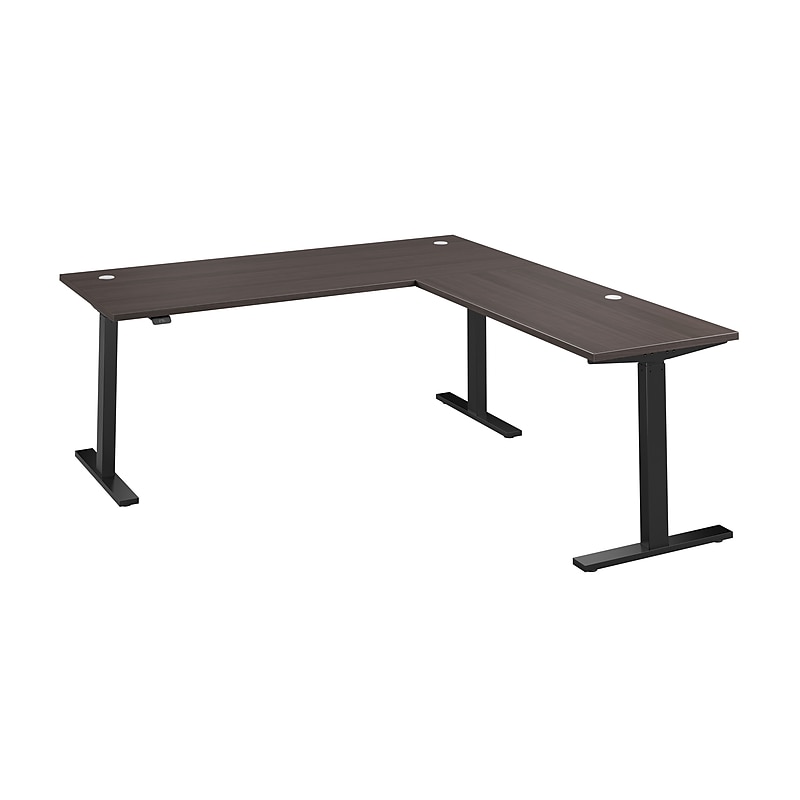 Bush Business Furniture Move 60 Series 72"W L Shaped Adjustable Standing Desk, Storm Gray (M6SL7278SGBK) image 1