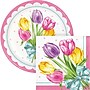 Say Hooray! Trendy Tulips Spring Disposable Paper Plates and Napkins Set, 48/Pack (DTC9628E2G)~#|#~8D5BA78A-C052-4656-852A9EE190357D6A_sc7