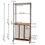 Household Essentials 3-Section Rolling Laundry Sorter with Lid, Steel, Ashwood (7051-1)~#|#~8D60A74C-BD9C-4F49-96985B0058040CC6_sc7