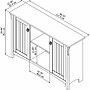 Bush Furniture Salinas Storage Cabinet with Doors, Antique White (SAS147AW-03)~#|#~8D61234E-3F45-4398-B79BCE2E642B46B7_sc7