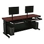 VersaDesk Deluxe 72"W Manual Adjustable Standing Computer Table, Cherry/Black (CTL7230-BC)~#|#~8D6420D2-C9FD-4280-AA16C93969B9A444_sc7