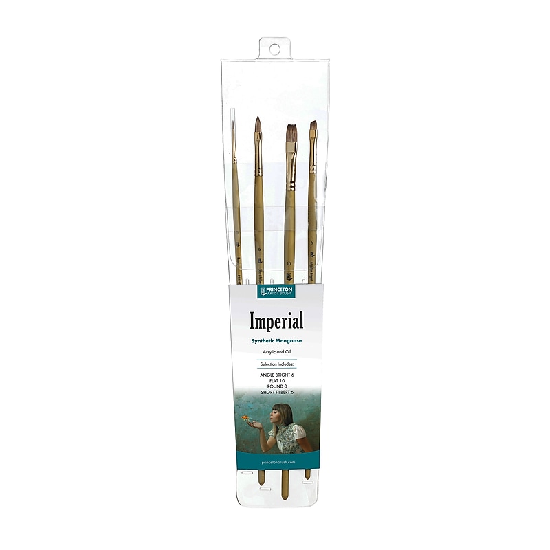 Princeton Imperial Oil and Acrylic Synthetic Brush Set, 4/Pack (PBXP6600SET400) image 1