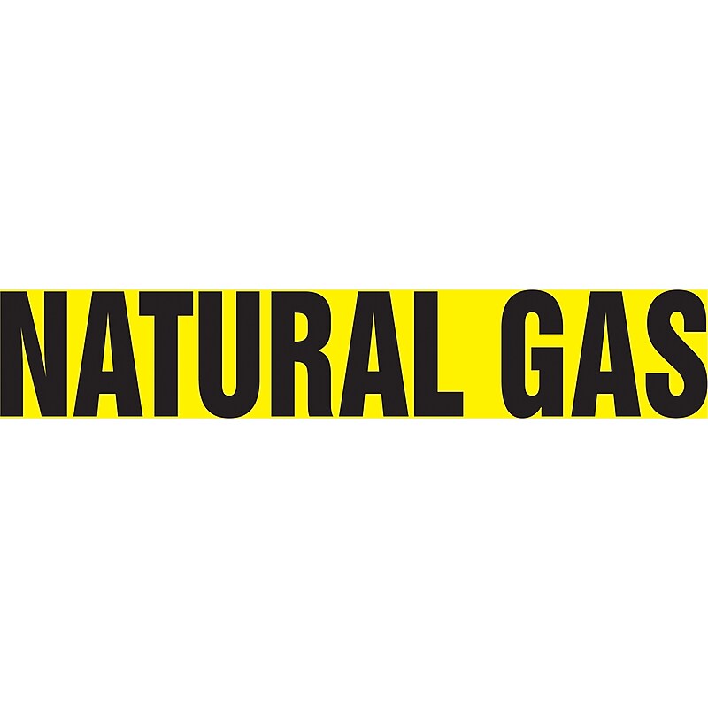 Accuform Snap Tite Pipe Marker, NATURAL GAS, 3/4" to 1-1/4", Black/Yellow (RPK523STA) image 1