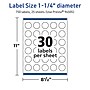 Avery TrueBlock Laser/Inkjet Circle Multipurpose Labels, 1.25" Dia., White, 750/Pack (94505)~#|#~8D738231-9910-4F8B-8CF4174009876734_sc7