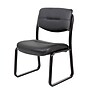 Boss Armless Leather Sled Base Side Chair, Black (B9539)~#|#~8D7B81B4-2D66-467B-BC021F9329FA4D16_sc7