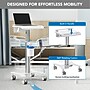 Mount-It! MedHub Height Adjustable Mobile Laptop Cart with Anti-Theft Bar, Storage, and Locking Wheels, White/Grey (MI-16030)~#|#~8D9383F9-8829-44E0-978779884D6B79CD_sc7