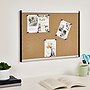 Staples Durable Cork Bulletin Board, Black/Silver Frame, 2' x 1.5' (ST52490-US)~#|#~8D97ADBB-407E-491C-8B4CFE290717A1B4_sc7