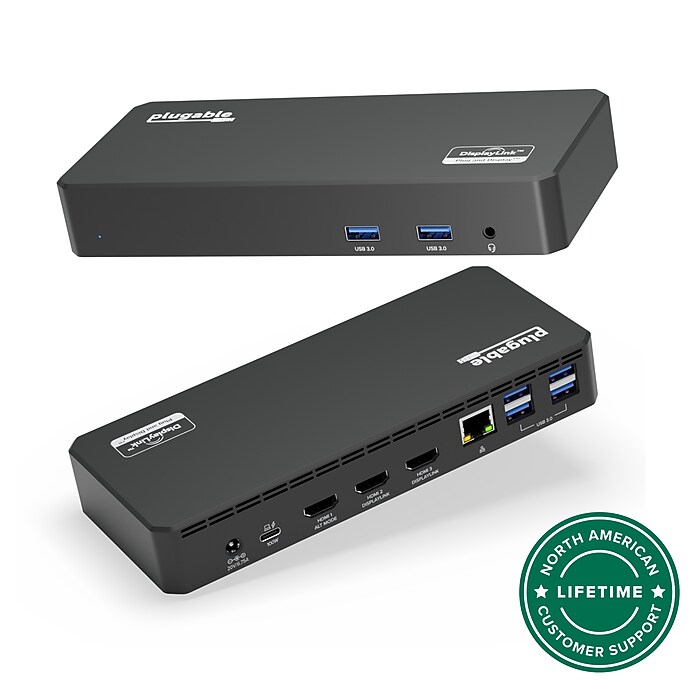 Plugable USB-C Triple HDMI Display Docking Station (UD-3900PDZ