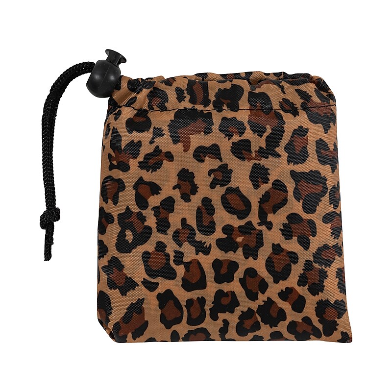 Merangue Cheetah Print Reusable Shopping Bag, 21.6" x 16.9", Brown/Black (1008-3210-00-000) image 1