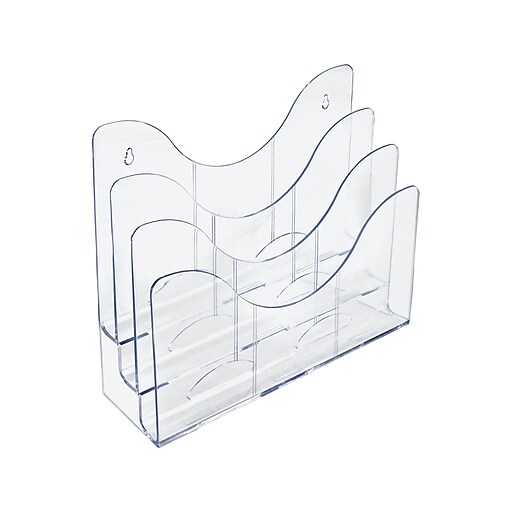 OBELISKOページ3点まとめセット Azar Brochure Holder, Clear Plastic (250099) | Staples