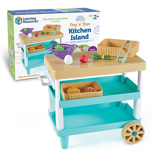 ニュースキンセット Learning Resources New Sprouts Prep 'n' Store Kitchen Island