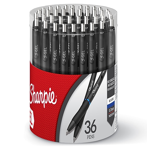 Sharpie S-Gel Retractable Gel Pen, Medium Point, 0.7mm, Blue Ink