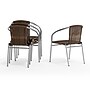 Flash Furniture Restaurant Patio Chair, Aluminum and Dark Brown Rattan, 4 Pack (4TLH020)~#|#~8DAB0469-8AB9-40E7-90CD860F4E927F29_sc7