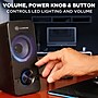 GOgroove SonaVERSE UB3 LED Computer Speaker System, Black (GGSVUB3100BOWS)~#|#~8DAE0CEB-59E4-47FA-AB3F28EC7D1EB094_sc7