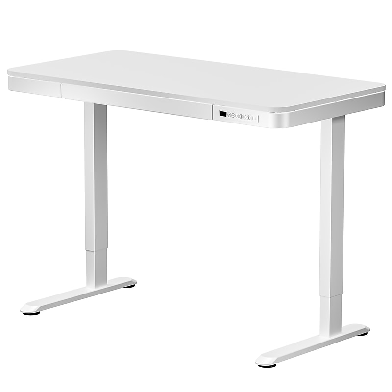 FlexiSpot EW2 48"W Electric Adjustable Standing Desk, White (EW2W-E) image 1