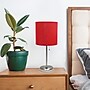 Creekwood Home Oslo 19.5" LED Table Lamp with USB Port, Brushed Steel/Red Shade (CWT-2012-RE)~#|#~8DB4EF19-9520-4B09-BBF8FEC120D45D7A_sc7
