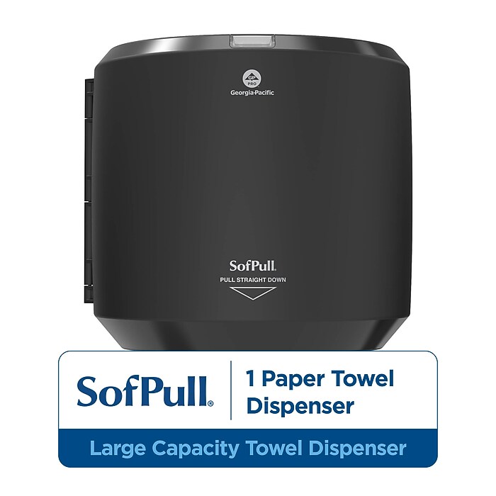 SofPull Centerpull Paper Towel Dispenser, Black (58201B) | Staples