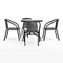 Flash Furniture Lila 28'' Square Table with 4 Rattan Stack Chairs, Gray (TLH073SQ037GY4)~#|#~8DC467CD-99F8-42D6-8363C0C69D3C129F_sc7