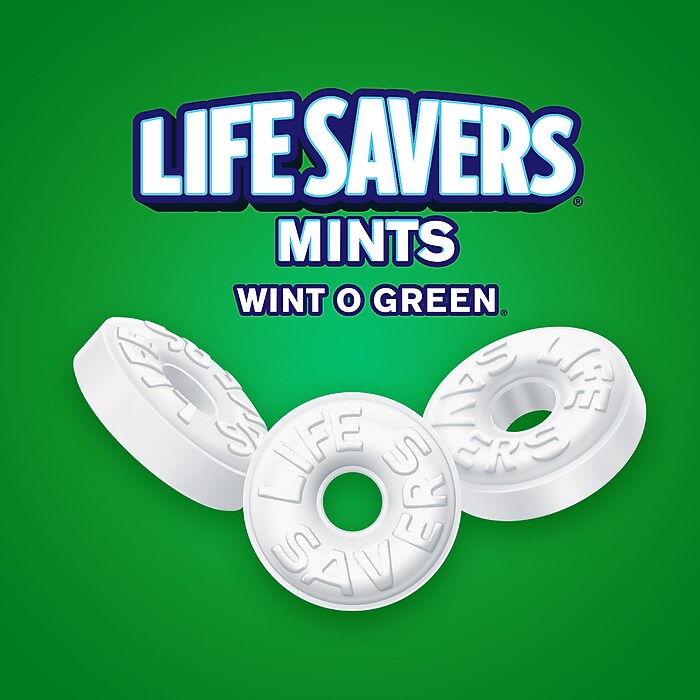 Life Savers Wint O Green Wintergreen Mints Candy Bag, 6.25 oz