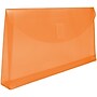 JAM Paper Premium Plastic Filing Envelope with Hook & Loop Closure, 5 1/4" x 10", Orange, 3/Pack (921V1ORX3)~#|#~8DCAAEEA-4D7A-4E1D-BD995F222F2E5FD9_sc7