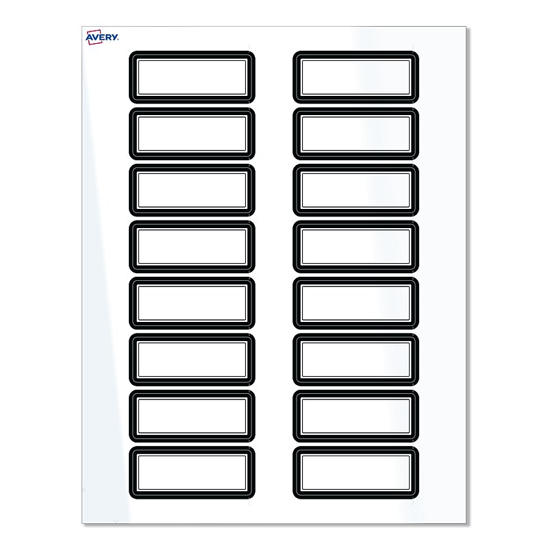 Avery Laser/Inkjet Rectangle Multipurpose Labels, 1" x 2-5/8", White, 160/Pack (S00-D29) image 1