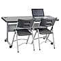 National Public Seating BPFT Series 24"W x 60"D Foldable Rectangular Training Table, Plastic, With Wheels, Charcoal~#|#~8DDAEF62-D61A-40B9-ABAECA65FD084711_sc7