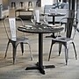 Flash Furniture TopGuard 31.25" Round Wood Dining Table with X-Base, Black Faux Marble/Black Base (STRD31BMAT2222)~#|#~8DDBDD19-A6B6-4412-B749DAB56BCCE11E_sc7