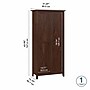 Bush Furniture Key West 66" Tall Storage Cabinet with Doors and 5 Shelves, Bing Cherry (KWS266BC-03)~#|#~8DDD57EC-567C-4928-8757B1EBE916F215_sc7