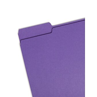 Smead File Folder, 1/3-Cut Tab, Letter Size, Purple, 100/Box (13043)