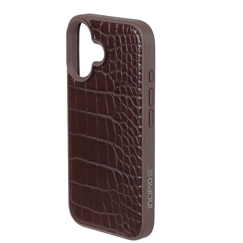Incipio CrocZ Phone Case for iPhone 16, Brown (V900IP16-CRBRN) image 1