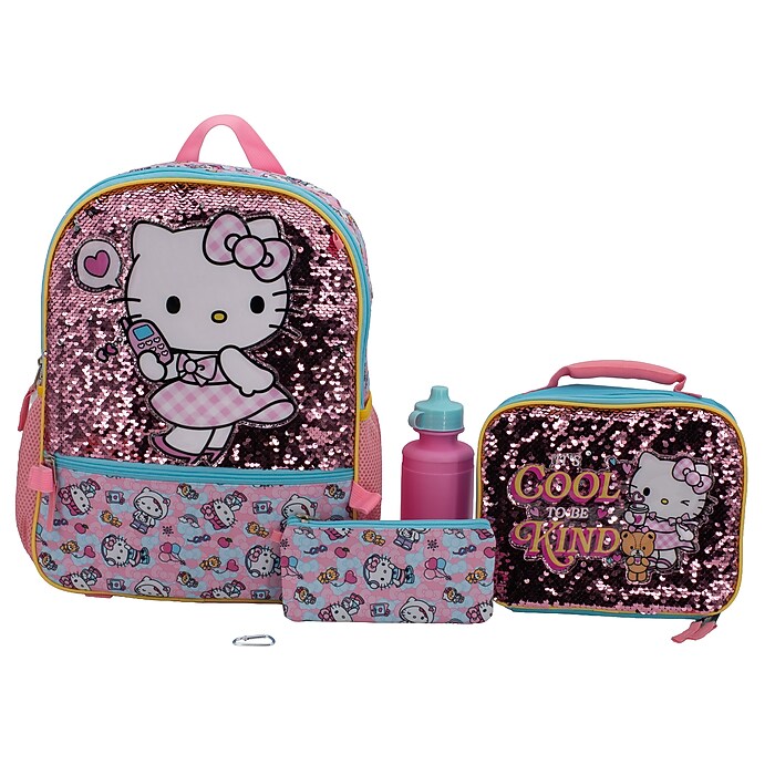 Accessory Innovations Kids 5-Piece Hello Kitty Backpack Set
