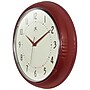 Infinity Instruments Round Retro Red Wall Clock, Aluminum, 15" (10940RD-15)~#|#~8DE3B69C-D78A-4B4D-9F7548661E7A409D_sc7