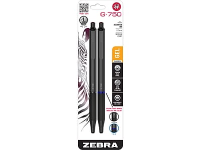 Zebra Sarasa Stylo gel rétractable, bleu, fin 0,5 mm, emb. de 12