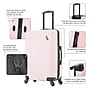 DUKAP Discovery 3-Piece Hardside Spinner Luggage Set, TSA Checkpoint Friendly, Pink (DKDISSML-PNK)~#|#~8DEDF2E7-B239-450E-9071C0F6D54B506F_sc7