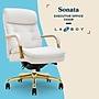 La-Z-Boy Sonata Ergonomic Bonded Leather Swivel Executive Chair, White and Gold (CCHR10014A)~#|#~8DF3EC8E-A3EA-445C-9B265EAB57E385BD_sc7