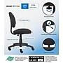 Boss Armless Ergonomic Fabric Swivel Task Chair, Black (B315-BK)~#|#~8DF47E8E-01F2-4CA2-93773F6A0E3CF74B_sc7