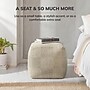 Anji Mountain Branford Ivory Natural Fabric Square Pouf Ottoman (AMBPF106-1818)~#|#~8DFE753C-F28C-4DC1-A3A0E490D34FF89B_sc7