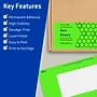 Avery Rectangle Multipurpose Labels, 2.5" x 4", Neon Green, 30/Pack (94245)~#|#~8E02C48B-12B6-45E6-8B255DA709485818_sc7