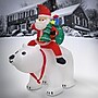 National Tree Company First Traditions 6' Inflatable Santa Riding Polar Bear (FRT100-AX112303)~#|#~8E0C0BA8-7E65-4971-851150A6D17D583C_sc7
