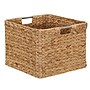 Household Essentials Square Wicker Basket with Handwoven Hyacinth Fibers, Natural (HHML-6950)~#|#~8E0E8884-F0F4-4BBF-BE0E158A2E50442B_sc7